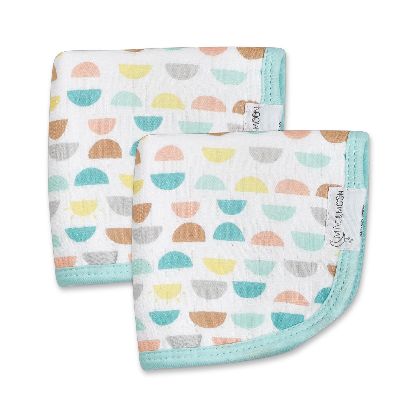 Organic Cotton Bath Time Set in Sun Geo Print