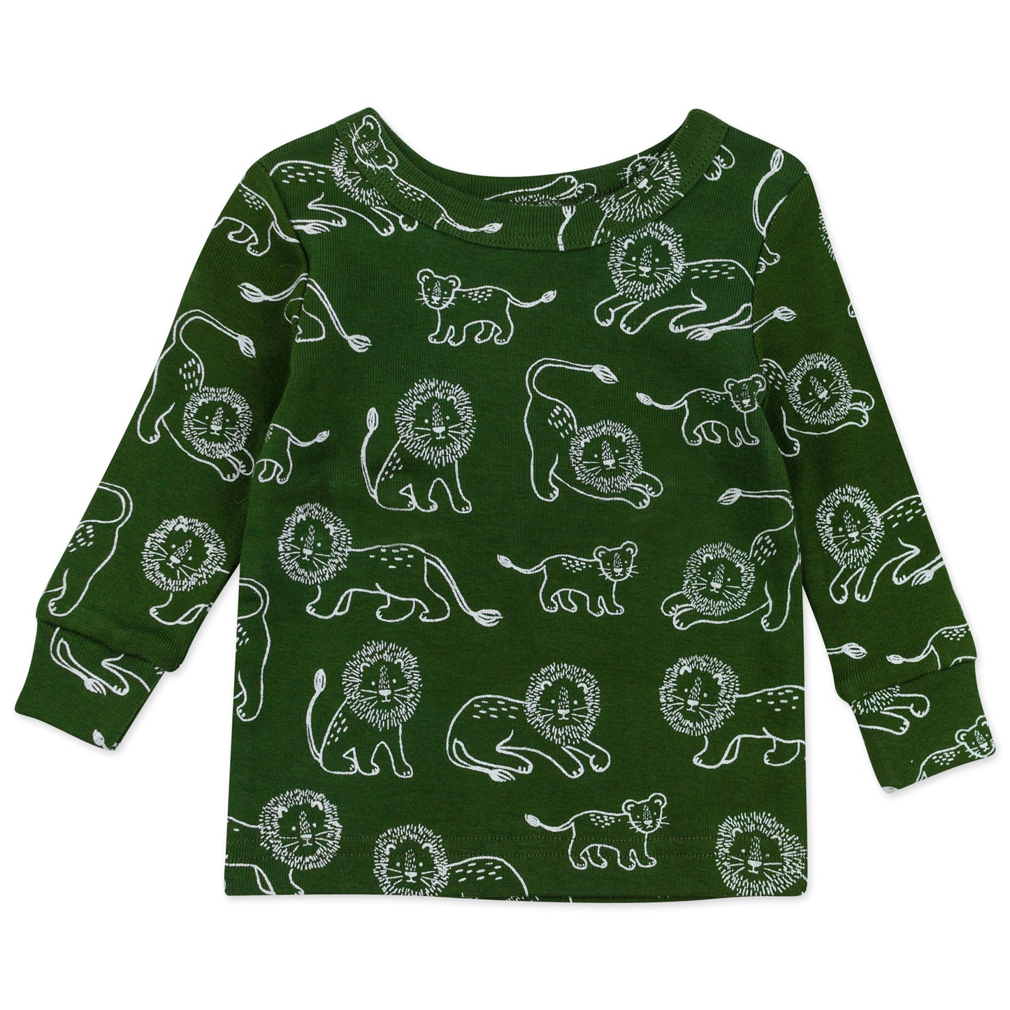 4-Piece Organic Cotton Pajama Set in Lion Print