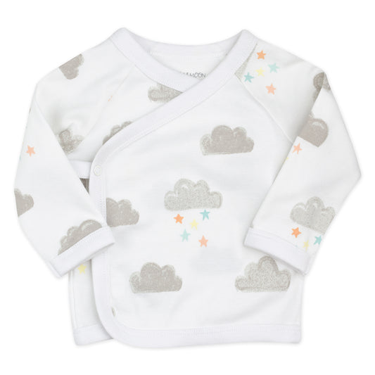 3-Piece Organic Cotton Footed Set in Cloud Print