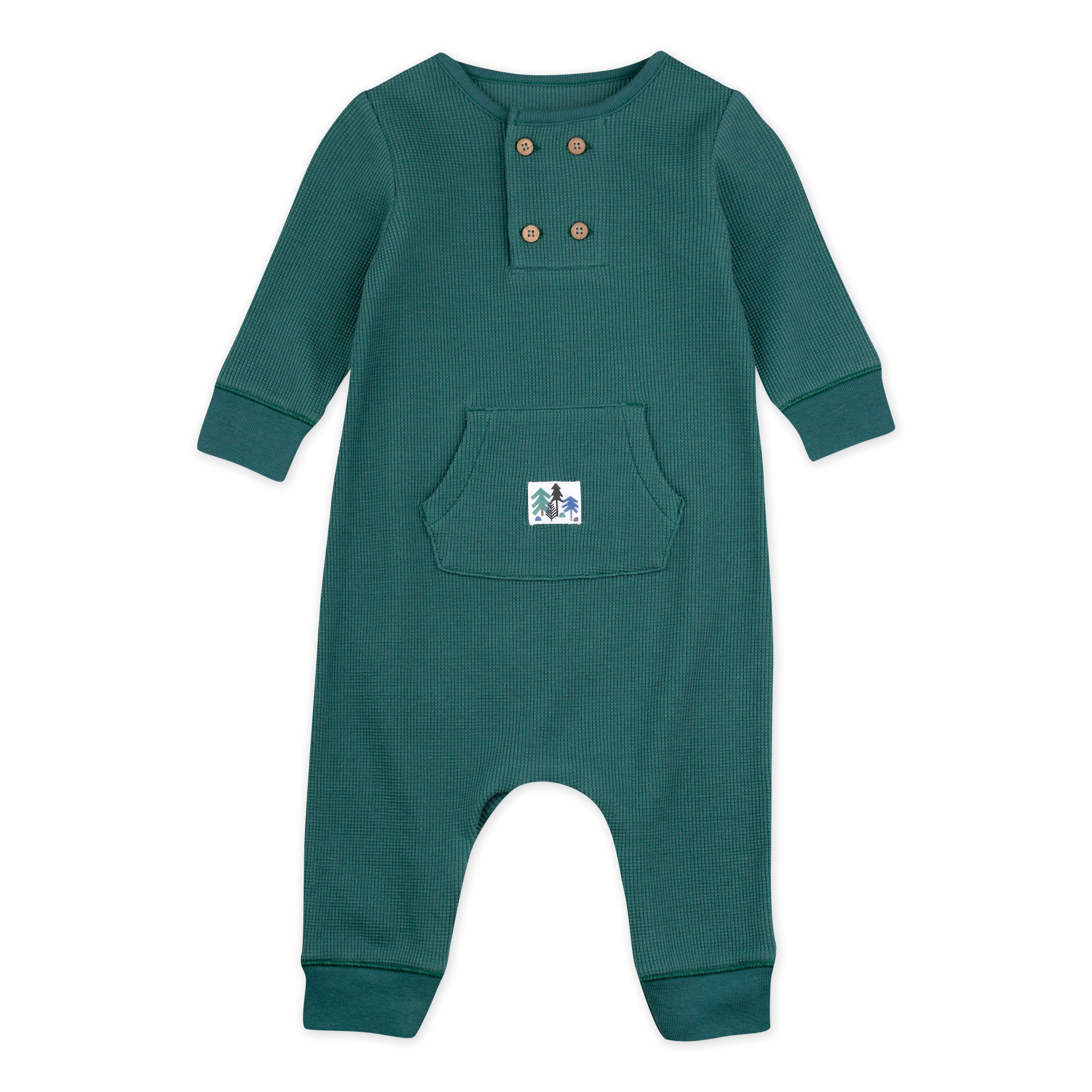Baby green fox coverall –