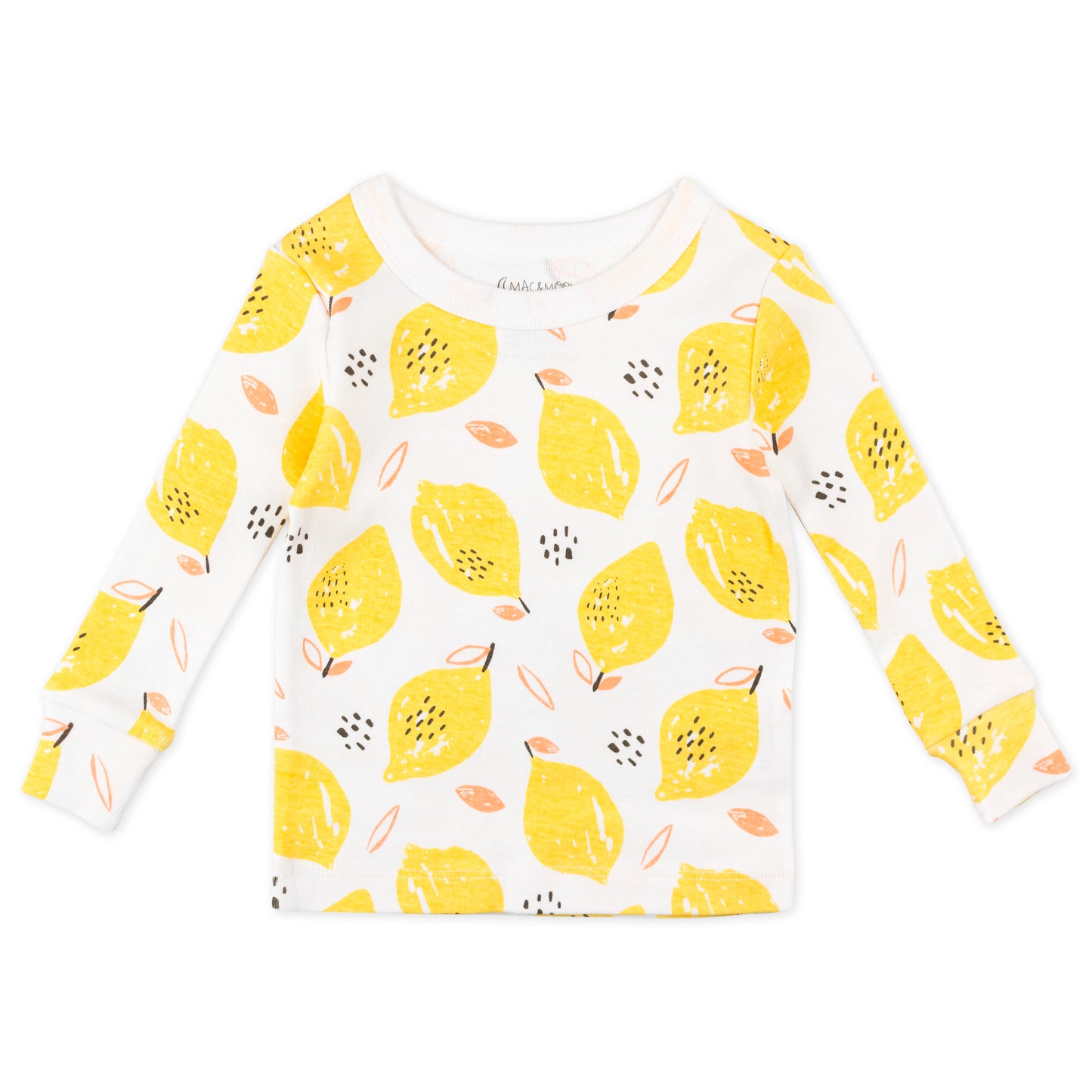 4-Piece Pajama Set in Lemon Print