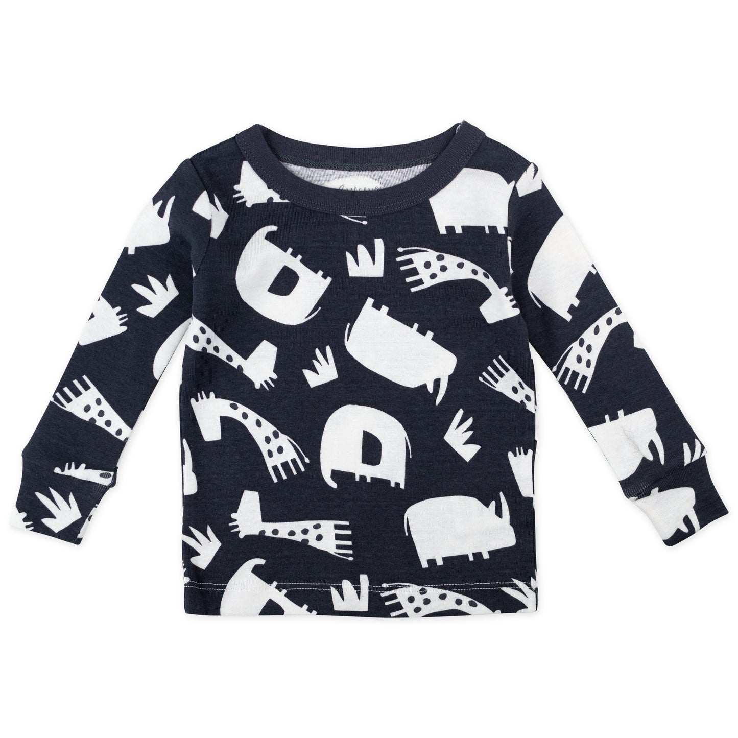 4-Piece Pajama Print Set in Animal and Dot Print
