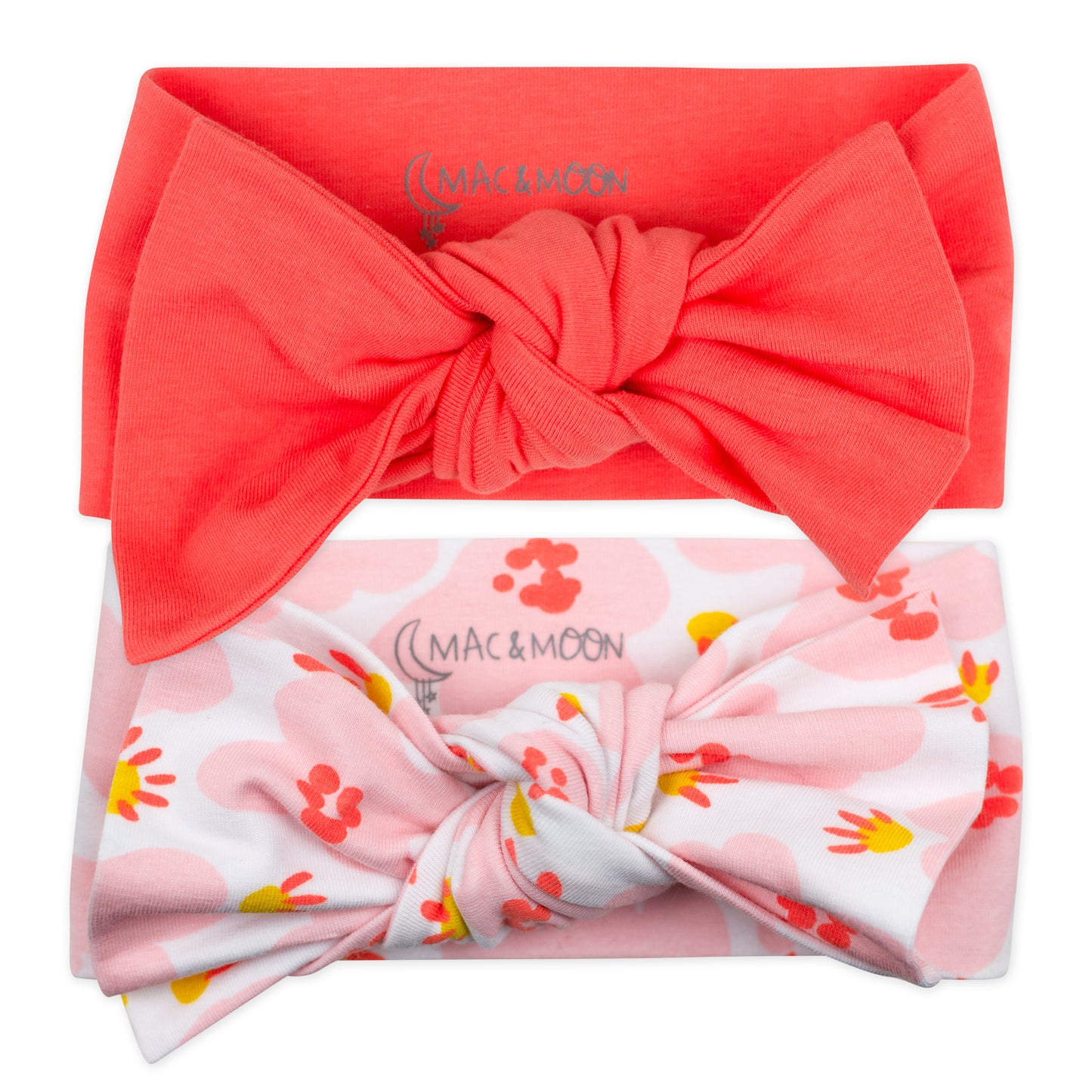 2-Pack Organic Cotton Headband in Coral Reef Print