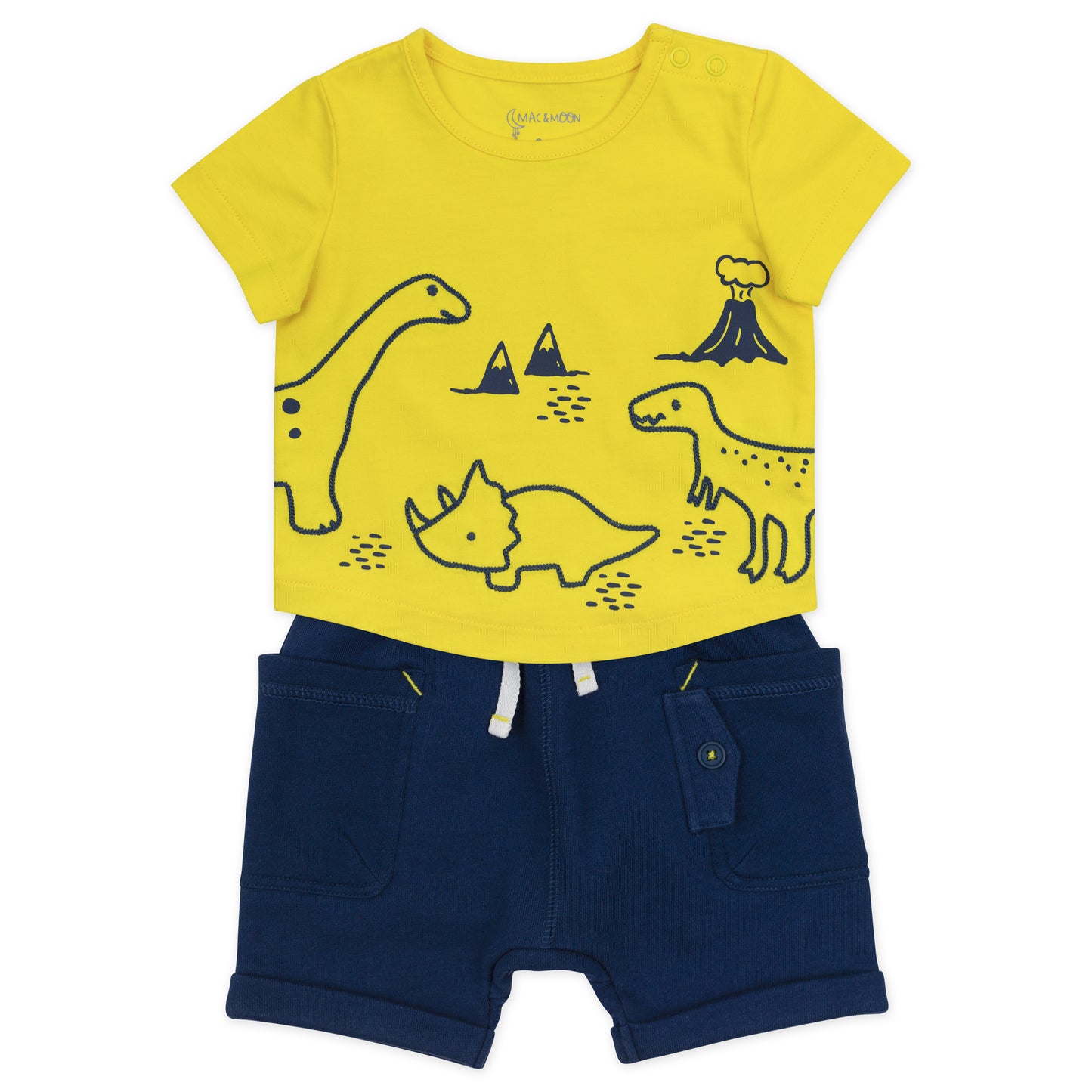 2-Piece Organic Cotton Short Set in Dinosaur Print