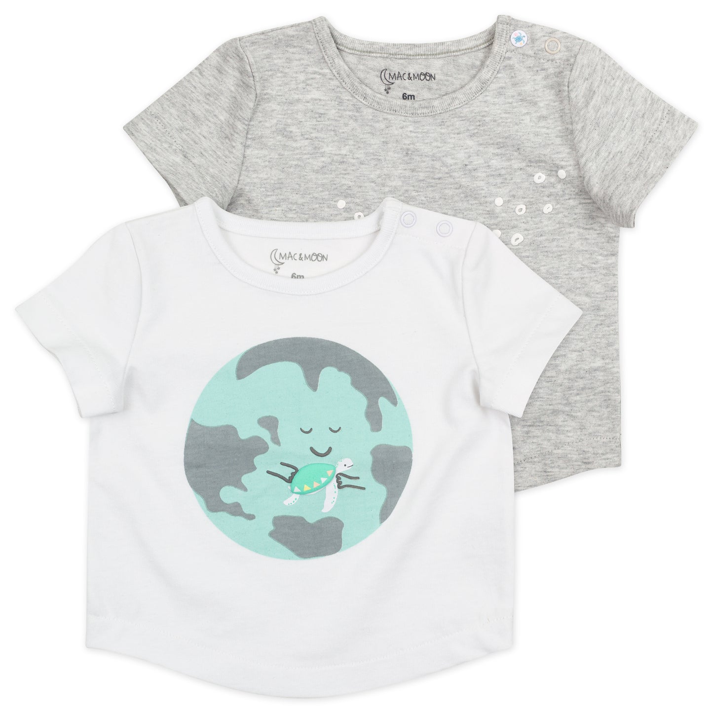 2-Pack Organic Cotton Tops in Turtle Print