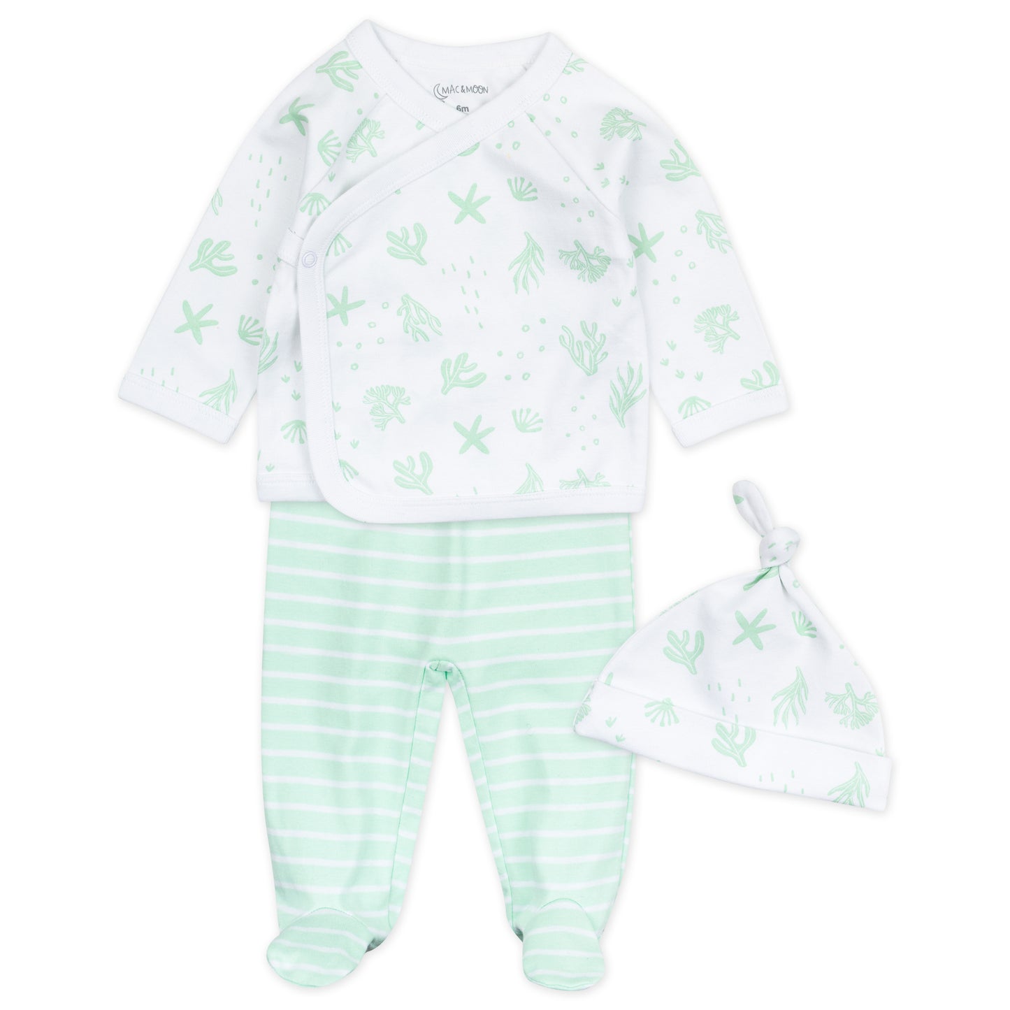 3-Piece Organic Cotton Take Me Home Set in Turtle Print