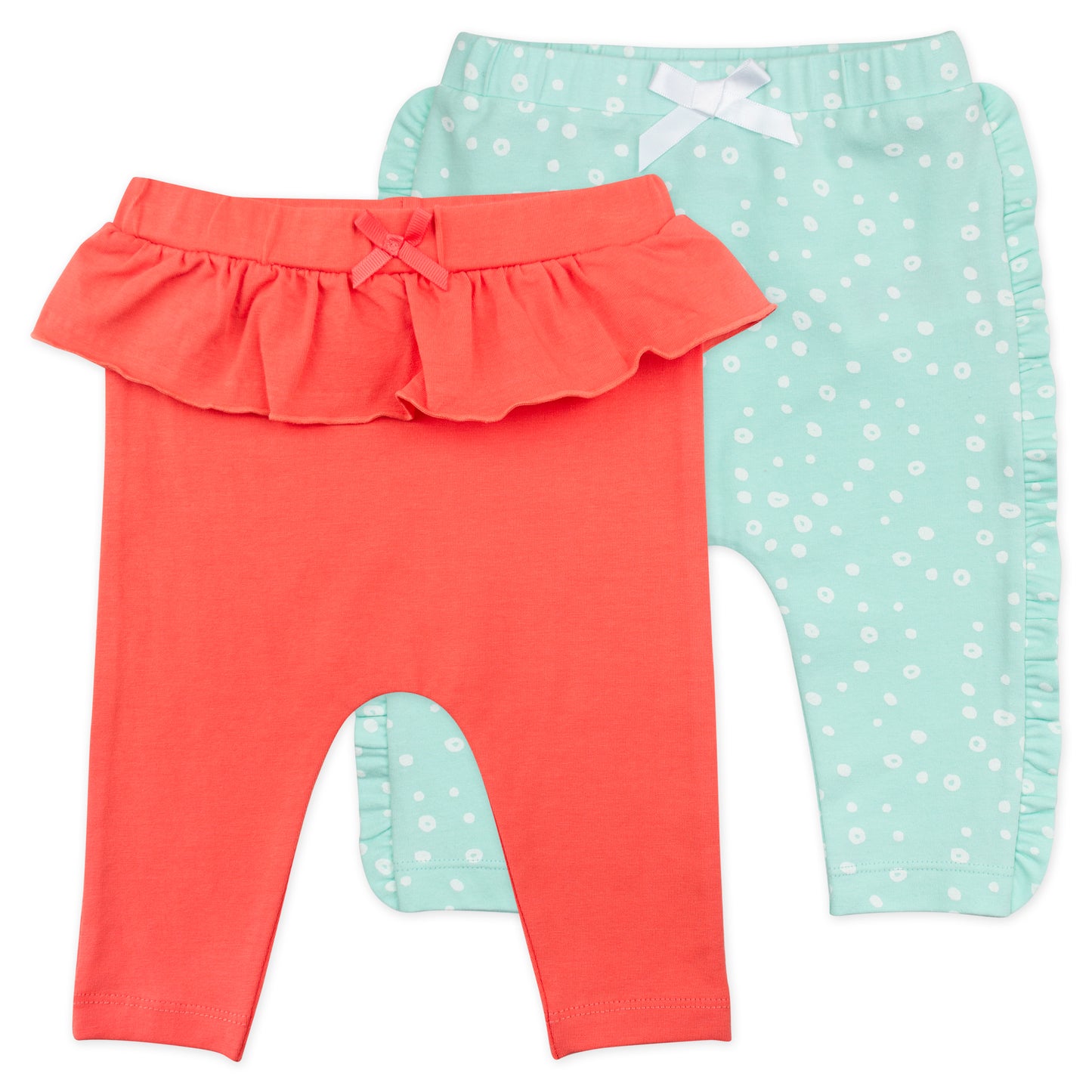 2-Pack Organic Cotton Ruffled Legging in Coral Reef Print