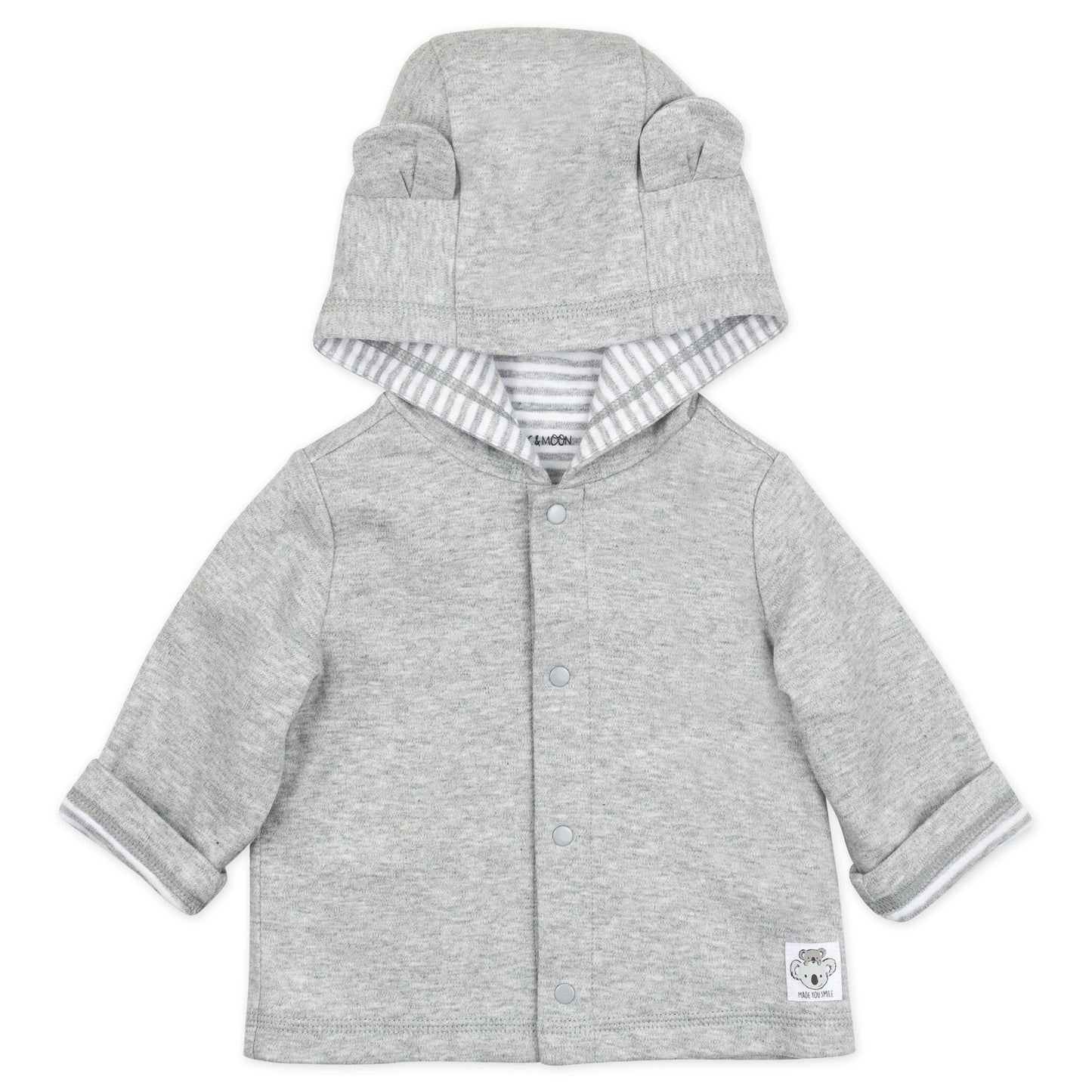 Organic Cotton Heather Gray Koala Jacket