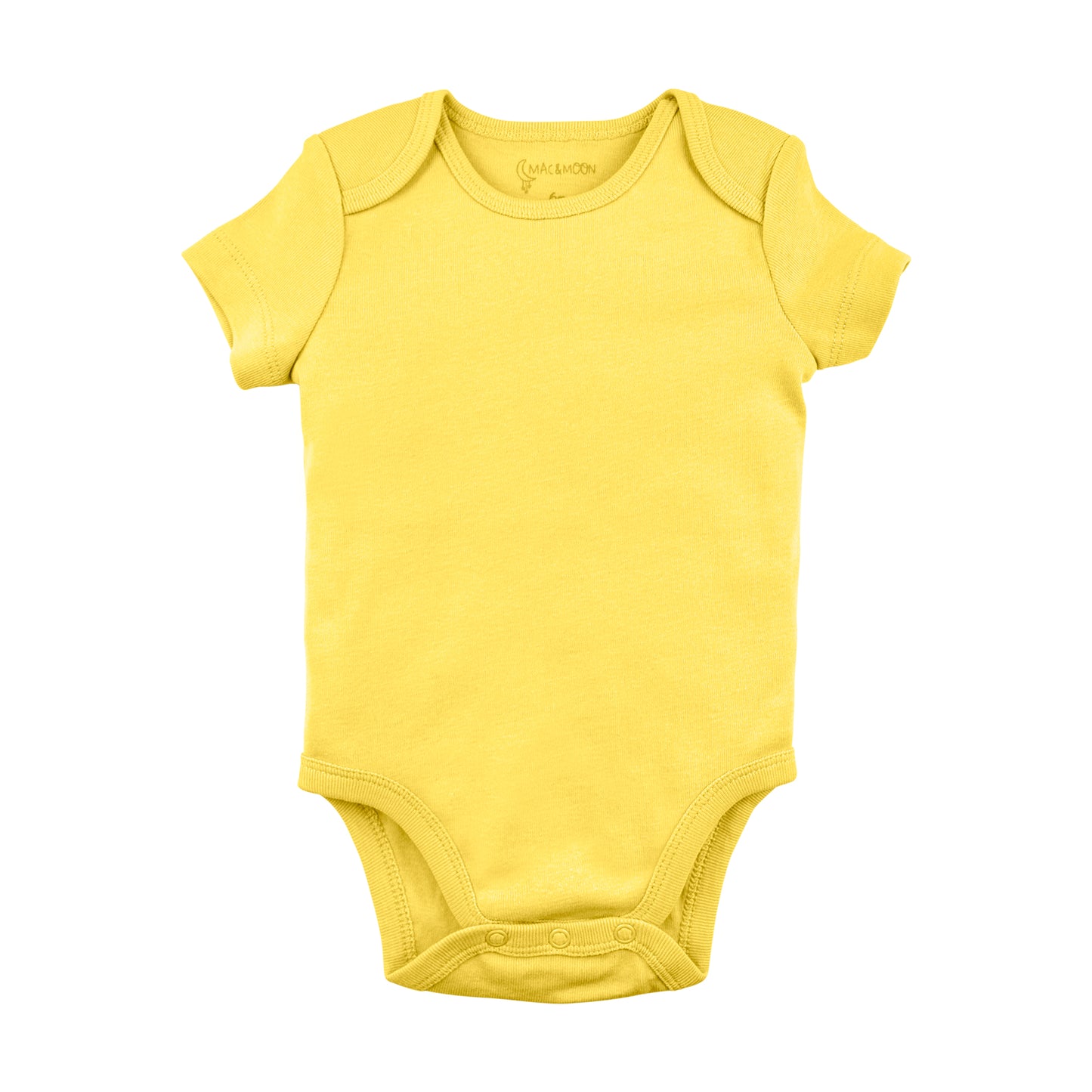 5-Pack Short Sleeve Bodysuit in Blue, Yellow and Gray