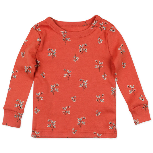 4-Piece Organic Pajama Set in Hedgehog Print