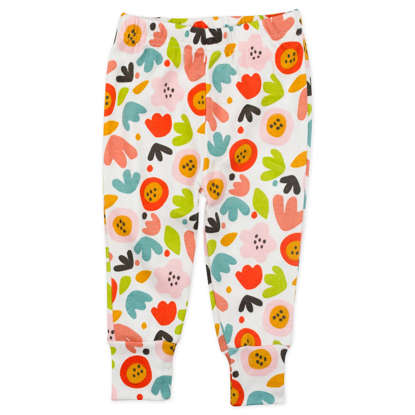 4-Piece Organic Pajama Set in Floral Fox Print