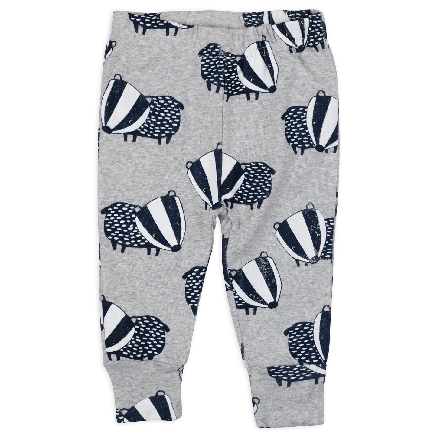 4-Piece Organic Pajama Set in Badger Print