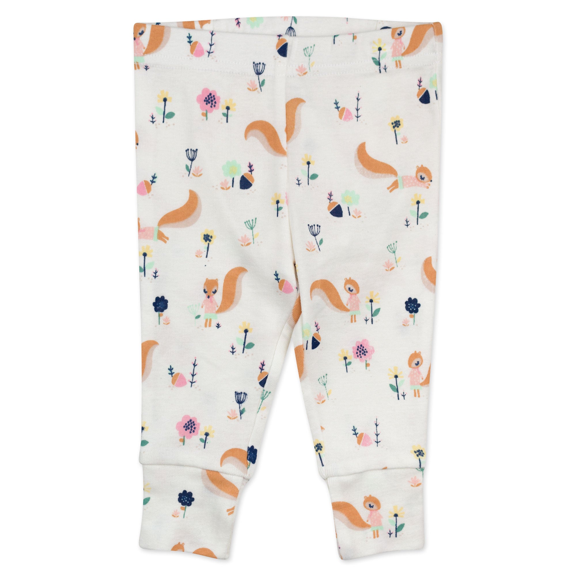 4 Piece Organic Cotton Pajama Set in Squirrel Print