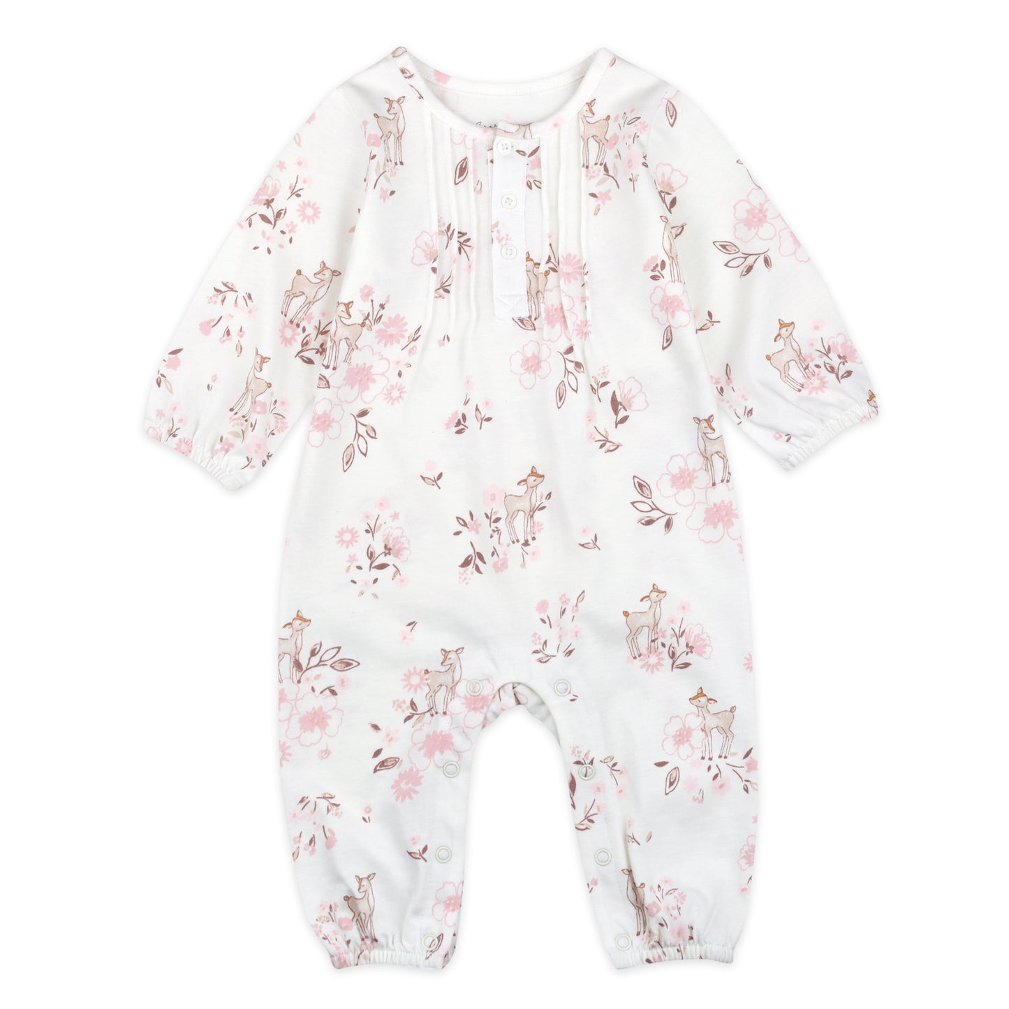 Girls Deer Floral Coverall