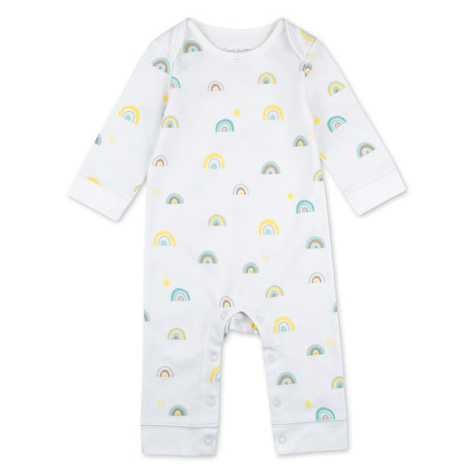 Organic Cotton Coverall in Blue Rainbow