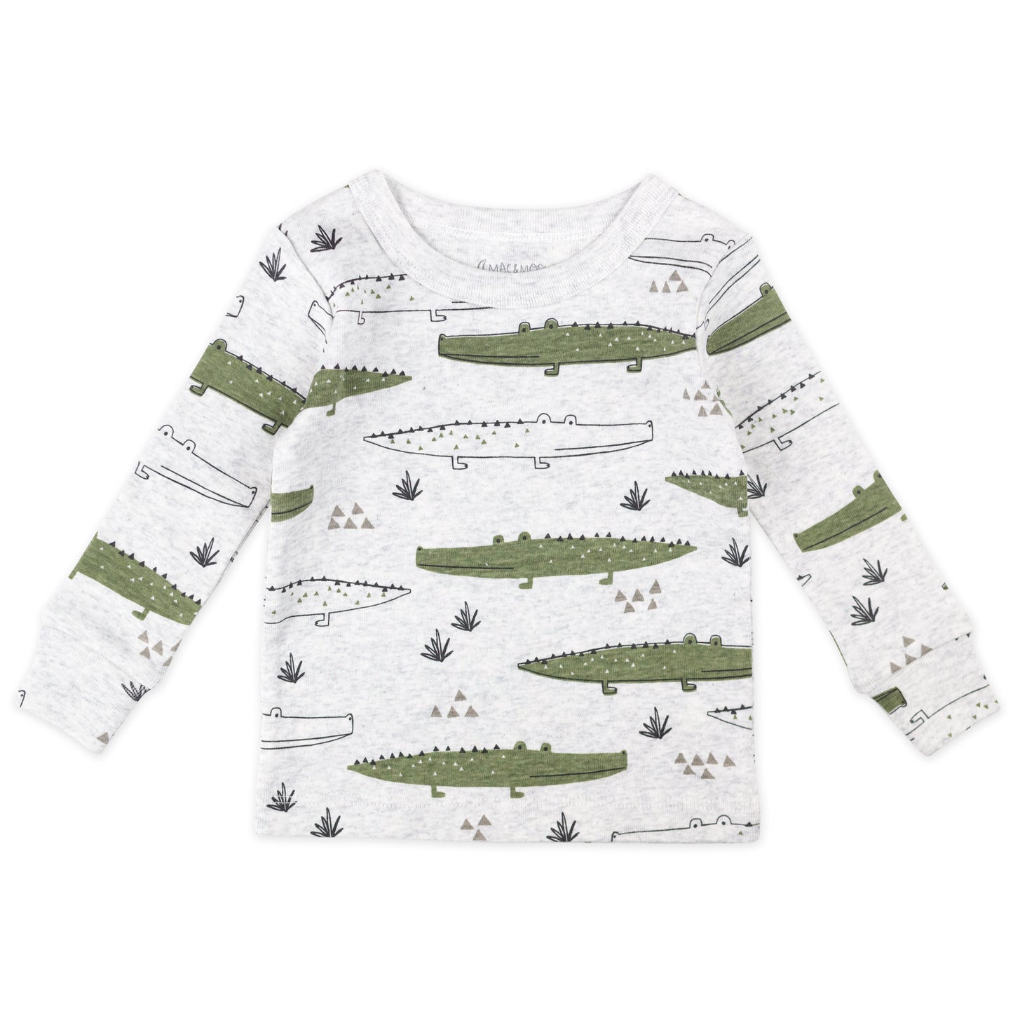 4-Piece Pajama Set in Crocodile Print