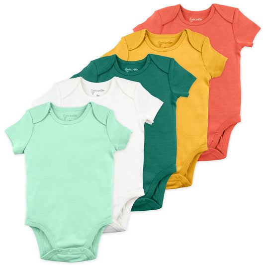5-Pack Organic Cotton Bodysuit in Chameleon Colors