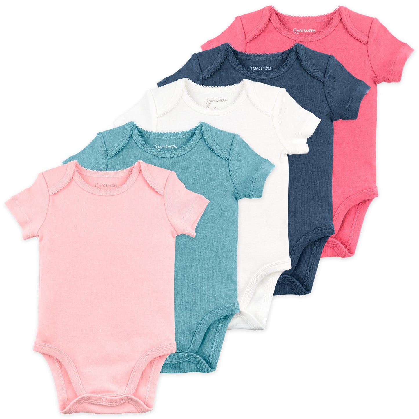 5-Pack Organic Cotton Bodysuit in Bunny Floral Colors