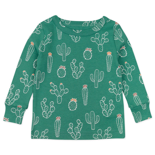4-Piece Organic Cotton Pajama Set in Chameleon Print