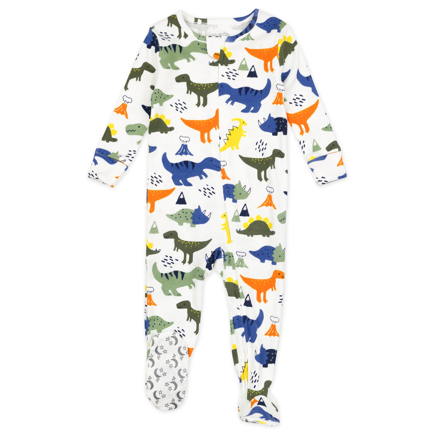 2-Pack Organic Cotton Footed Pajamas in Dinosaur Print