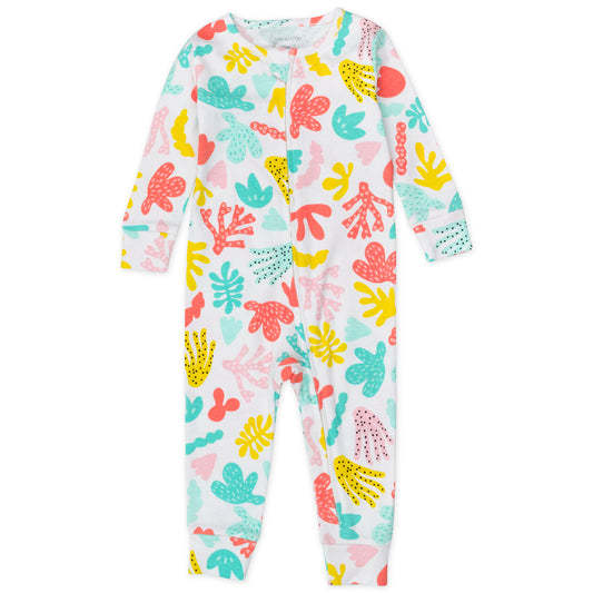 2-Pack Organic Cotton Pajamas in Coral Reef Print