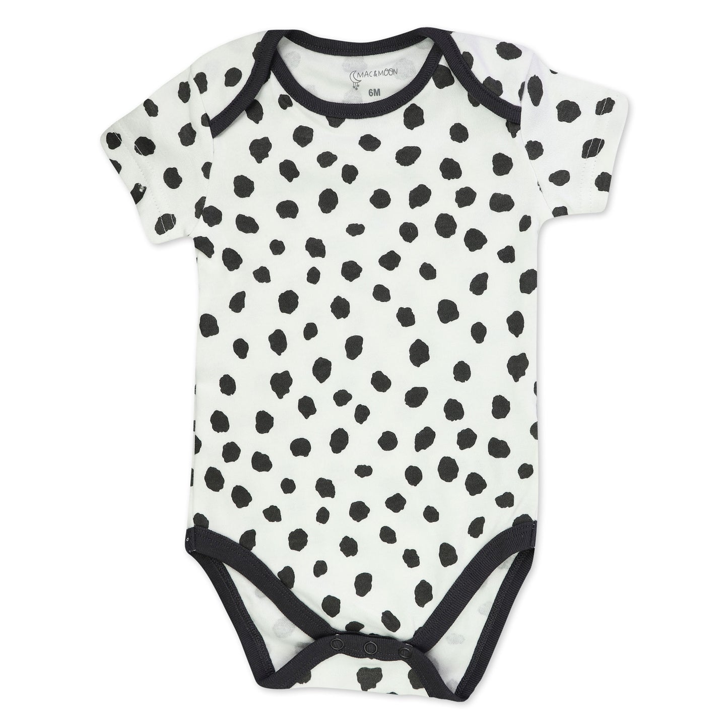 Organic Cotton 2-Piece Shortall Set in Puppy Dot Print