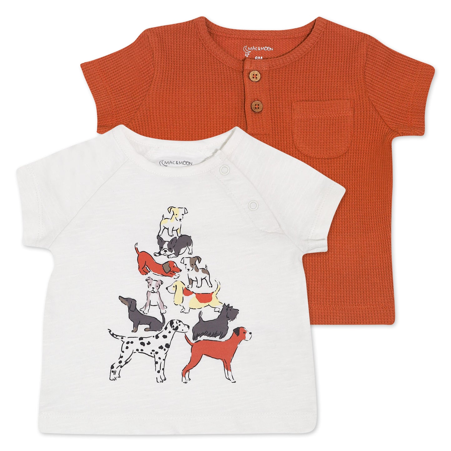Organic Cotton 2-Pack Tops in Furry Friends Print