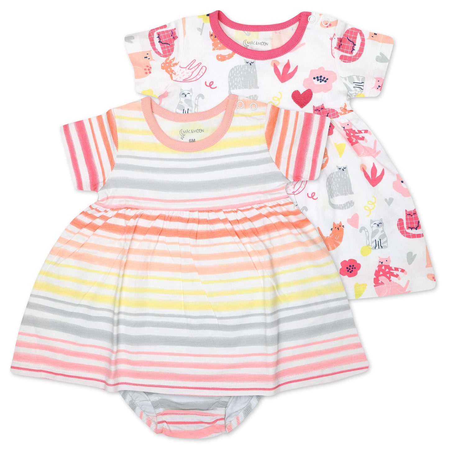 Organic Cotton 2-Pack Dress Sets in Caturday Print