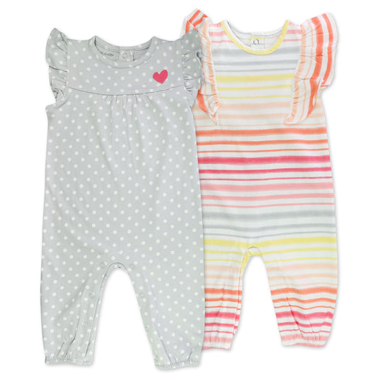 Organic Cotton 2-Pack Coverall in Caturday Print