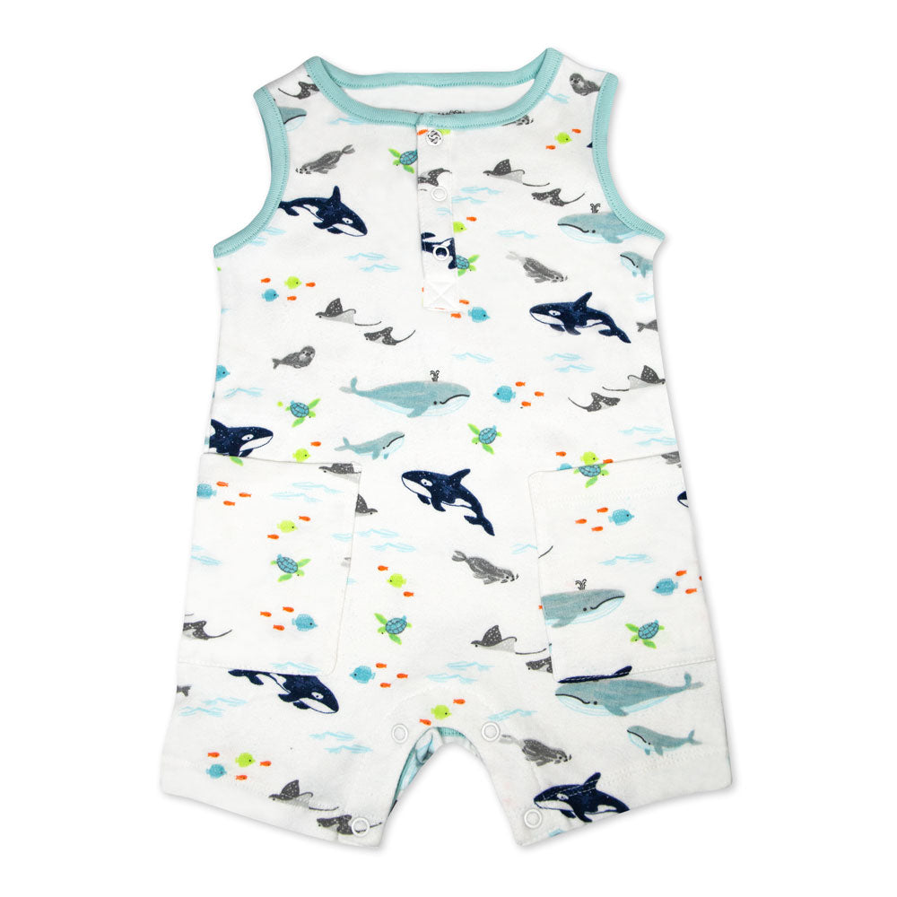 Organic Cotton 2-Pack Romper in Sweet Sea Life Print