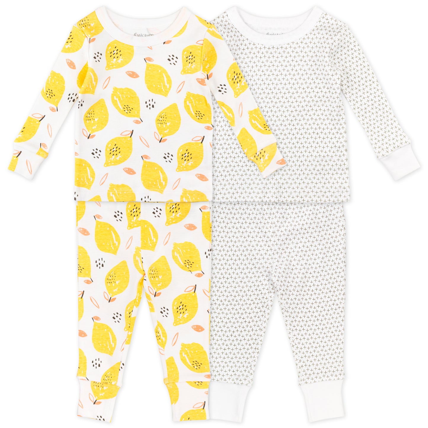 4-Piece Pajama Set in Lemon Print